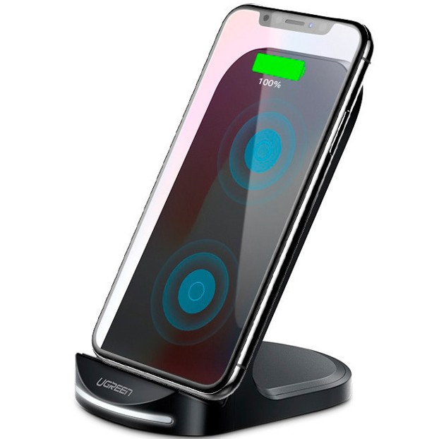 

​Быстрая беспроводная зарядка Ugreen Desktop Qi Wireless Charger 10W EDO25 black