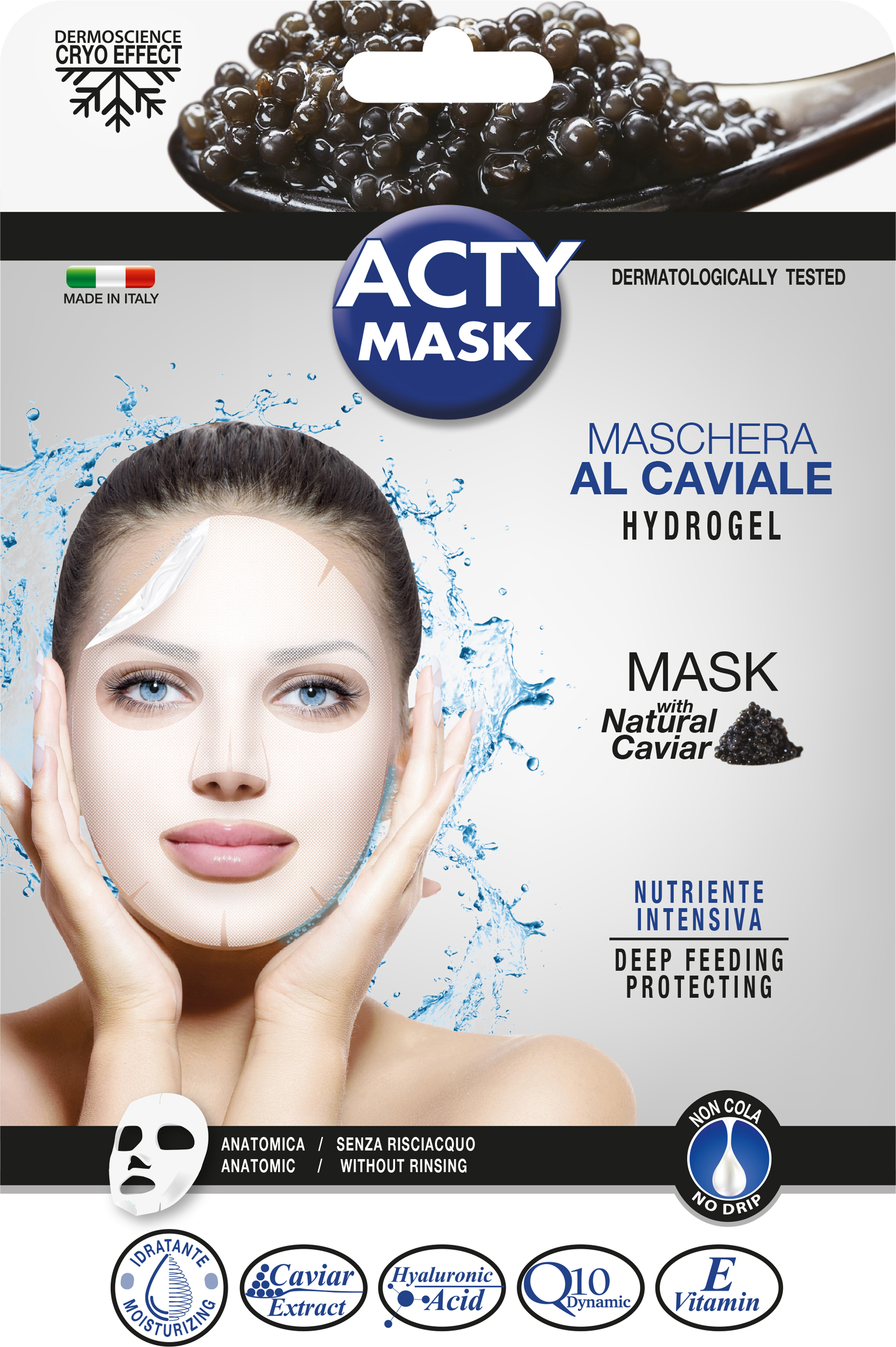 Гидрогелевая маска для лица Acty Mask с натуральной икрой 1 шт ...