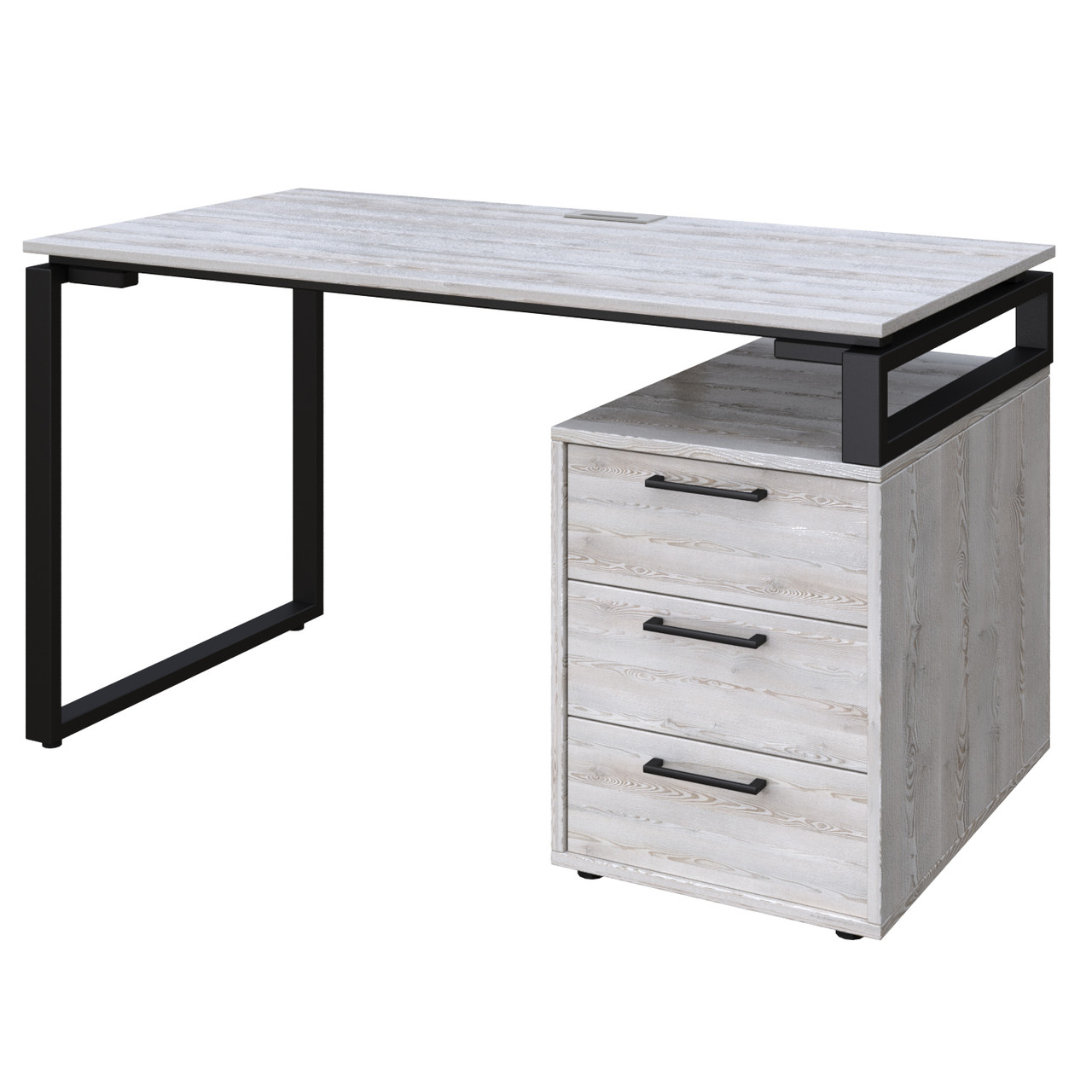 

Офисный письменный стол Loft Details L120b сосна лофт белая 36