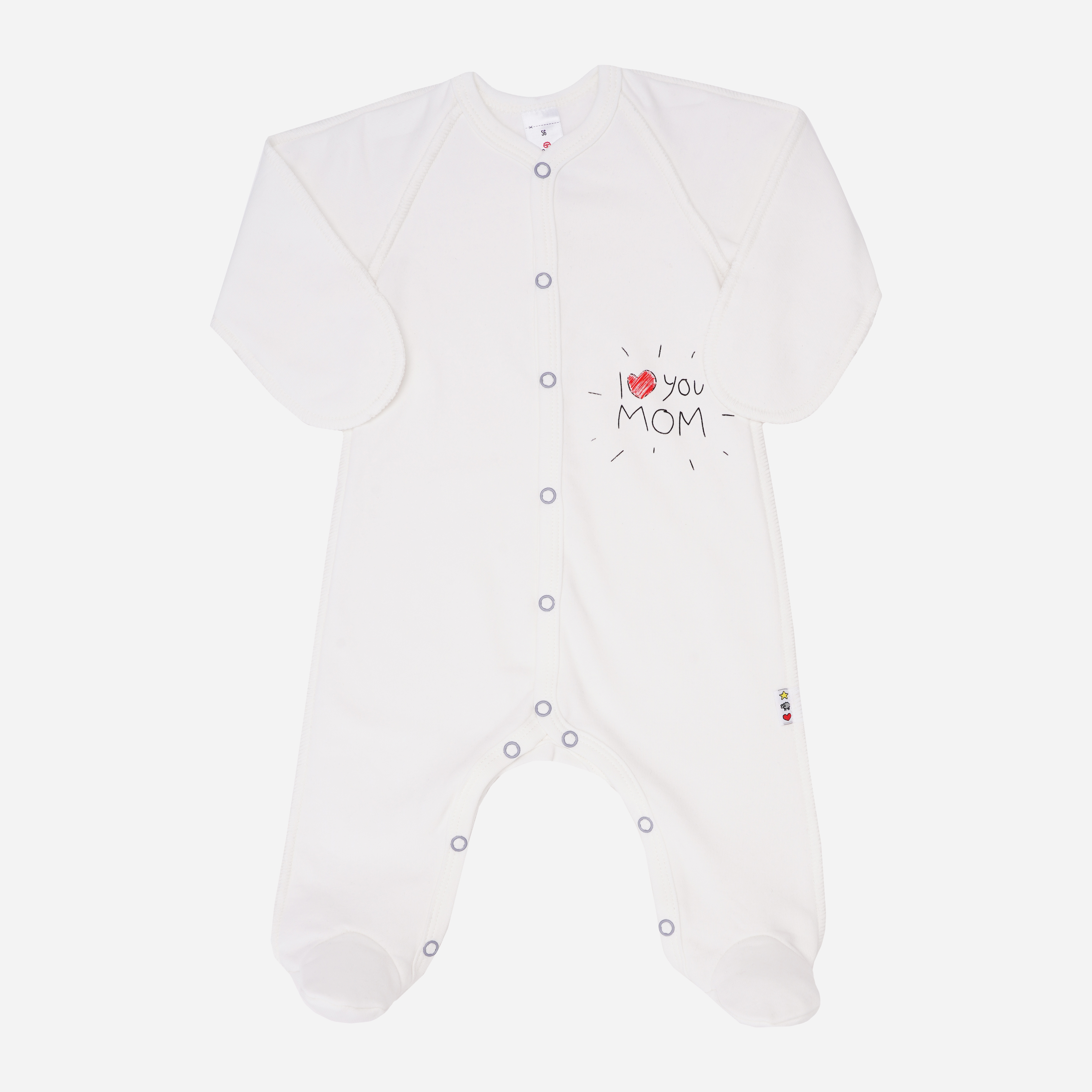 

Человечек утепленный София I love Mom 3303 56 см Молочный