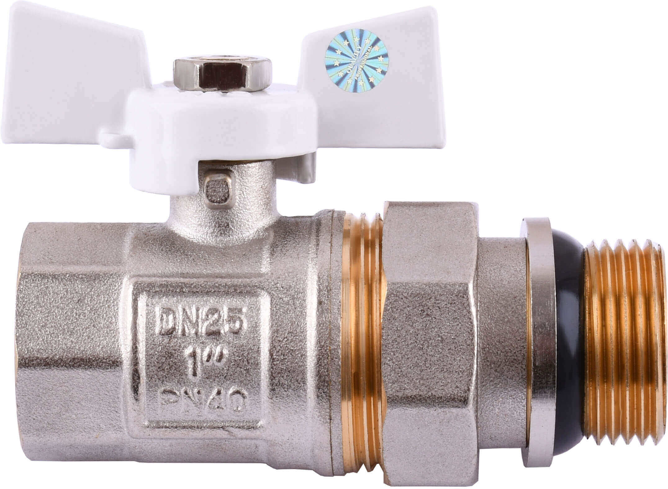 

Кран шаровой с американкой QUALITY PROFESSIONAL QP003 1"