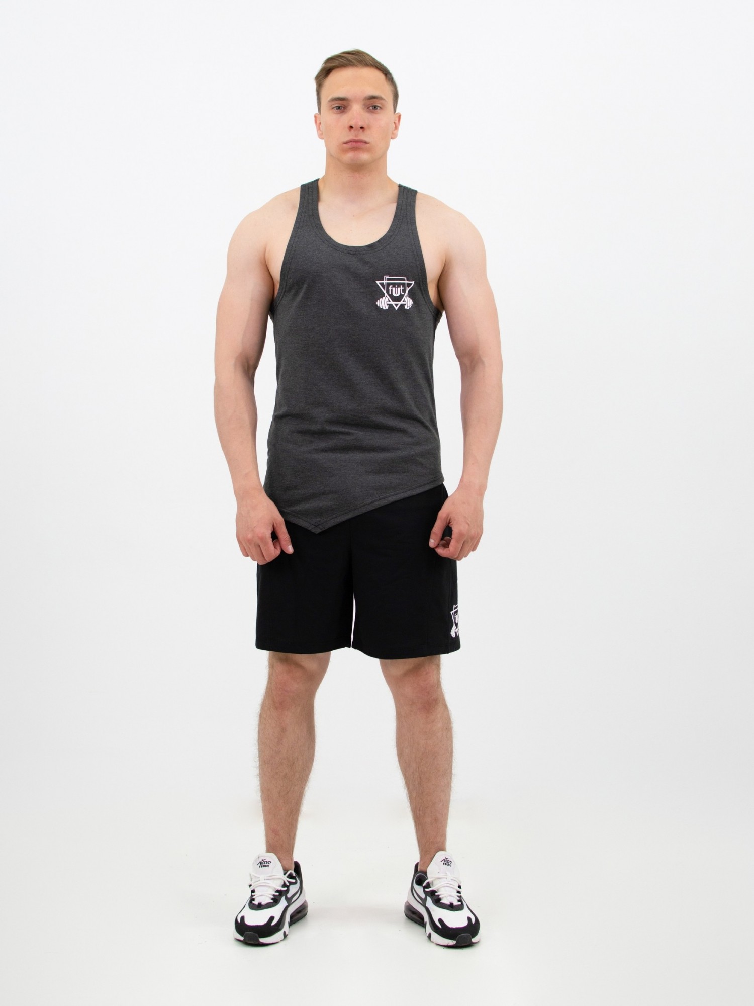 

Мужской спортивный комплект (Майка+шорты) fitU Progress gray 1.0  Серо-черный, Мужской спортивный комплект (Майка+шорты) fitU Progress gray 1.0 S Серо-черный