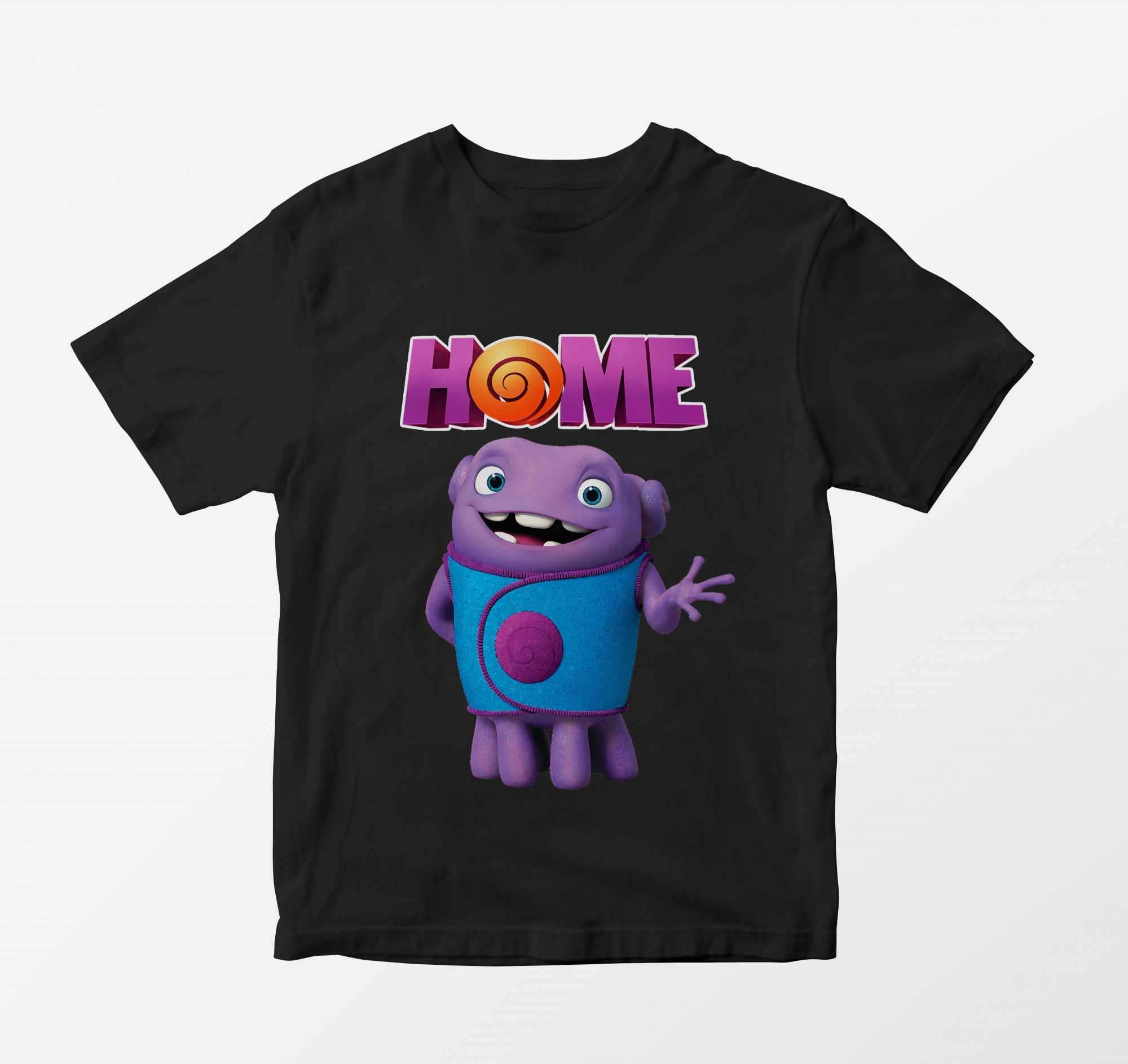 

Футболка детская с персонажем мультфильма "Дом" (Home) II XL, 158-164 cm Черная