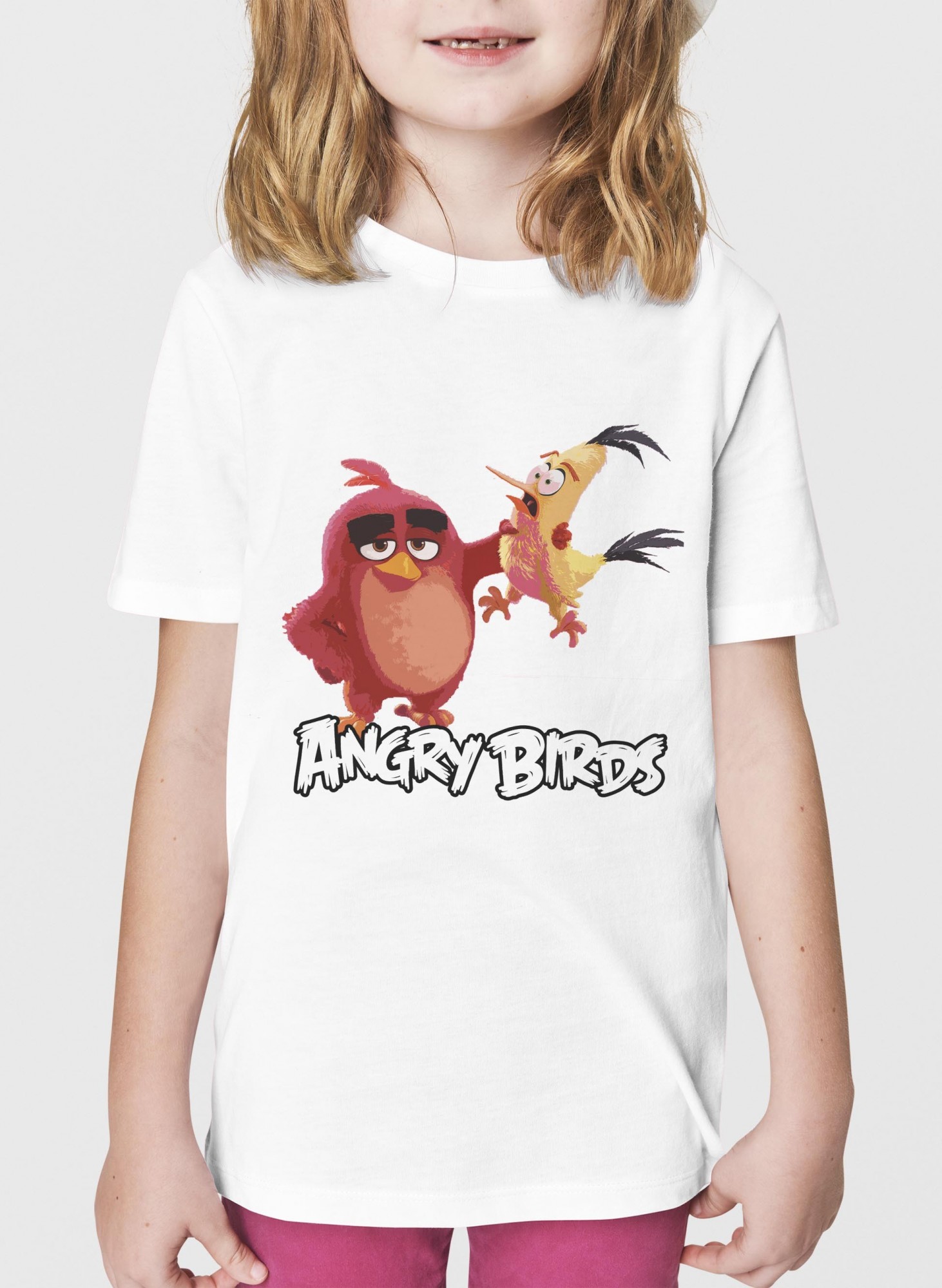 

Футболка детская Angry Bird Chuck and Red (Энгри Берд) Чак и Красный S, 122-128 cm Белая