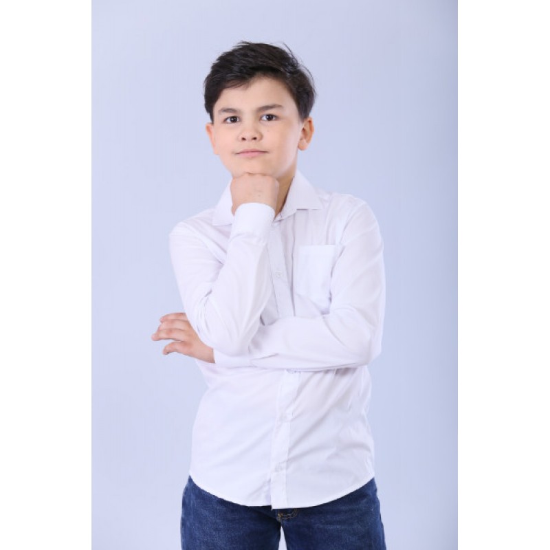 

Рубашка для мальчика DaNa-kids 146 см Белая (РДР)
