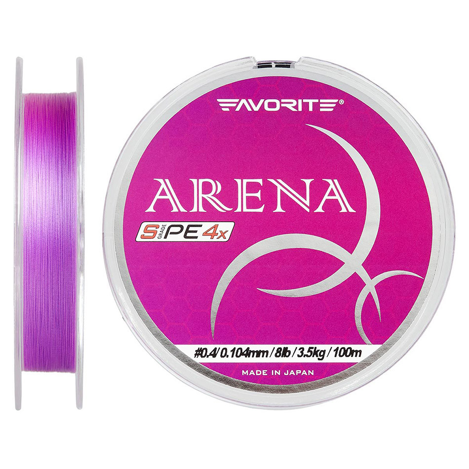 

Шнур Favorite Arena PE 150m (purple) #0.4/0.104mm 8lb/3.5kg