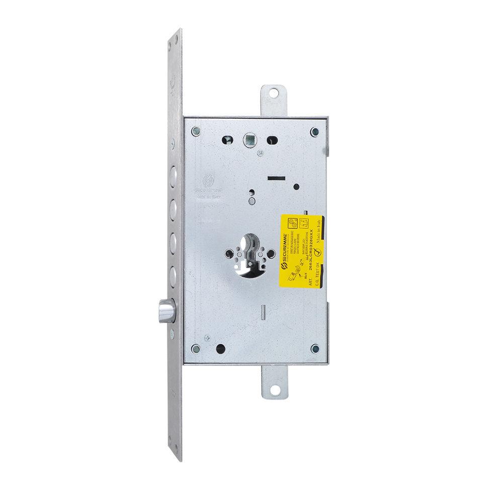 

Дверной механизм ( замок ) для входных дверей Securemme 2653SCR0328GXX под цилиндр 85мм, редукторный Хром