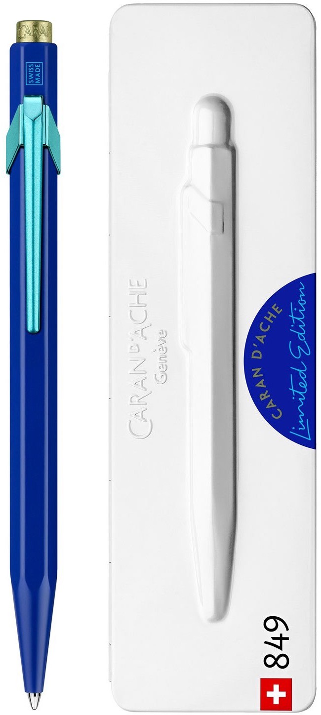 

Ручка шариковая Caran d'Ache 849 Claim Your Style Синяя в подарочном футляре/Стержень 1 мм Синий (7630002340779)