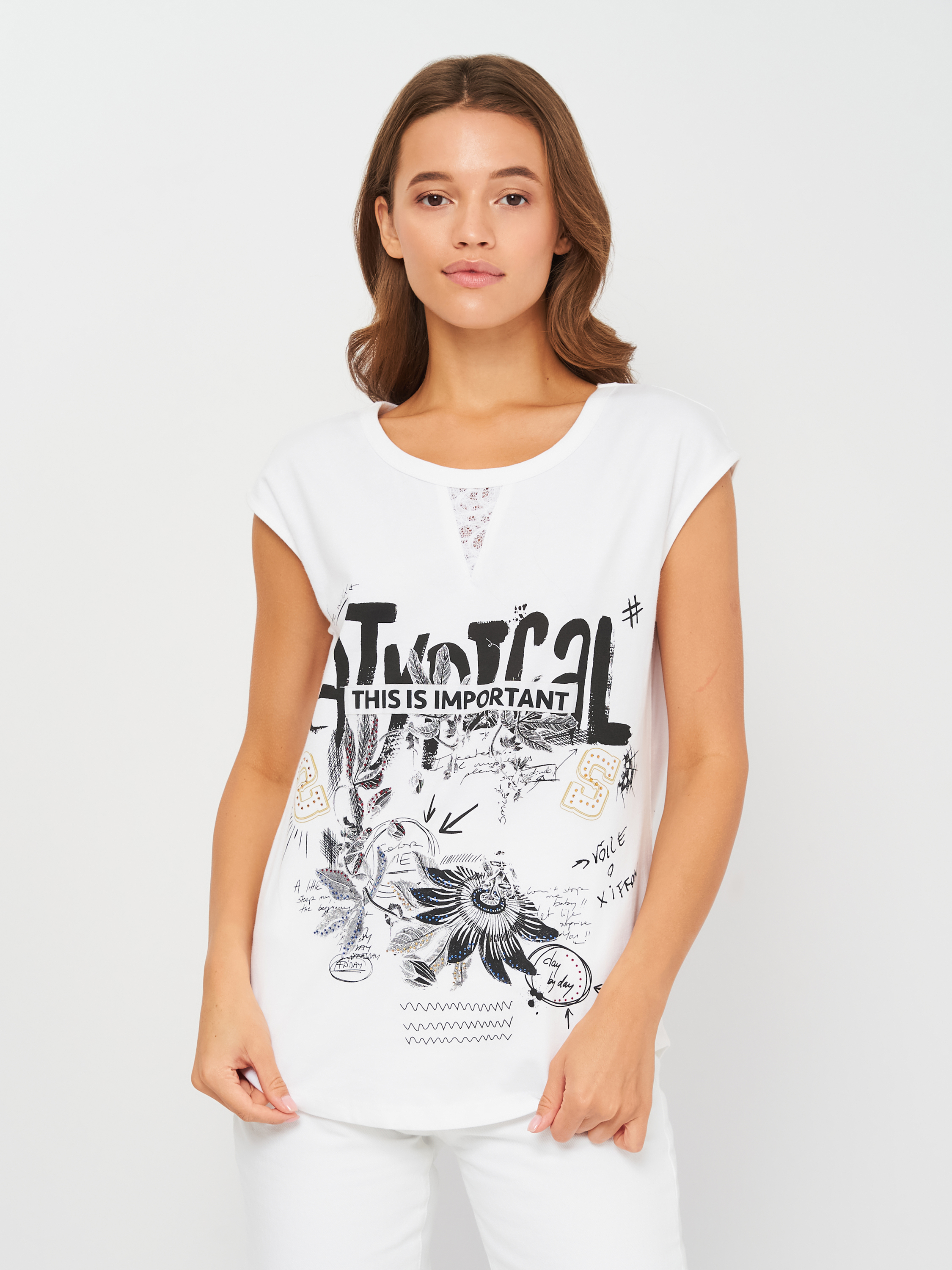 

Футболка Desigual 18WWTKXK-1000 M