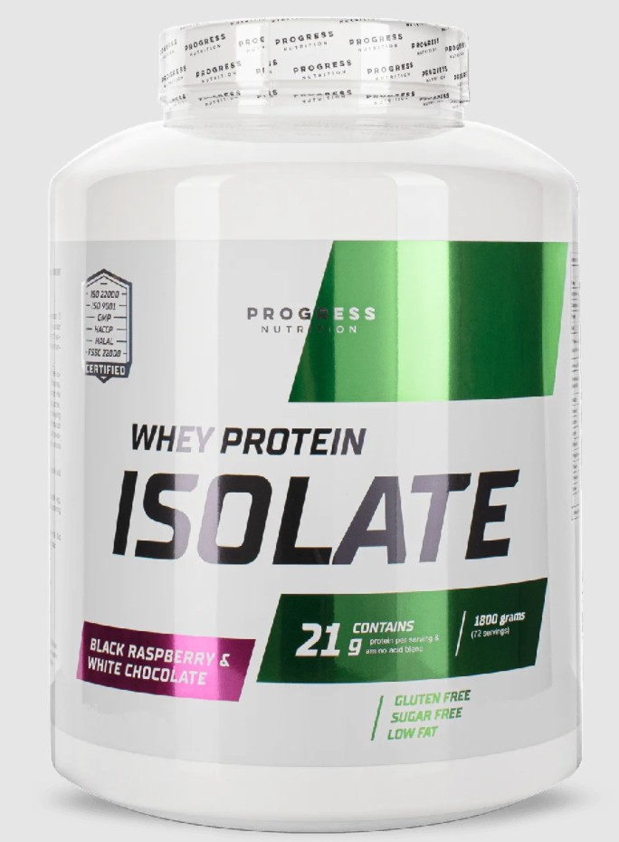 

Протеин Progress Nutrition Whey Protein Isolate 1800 g черная малина и белый шоколад