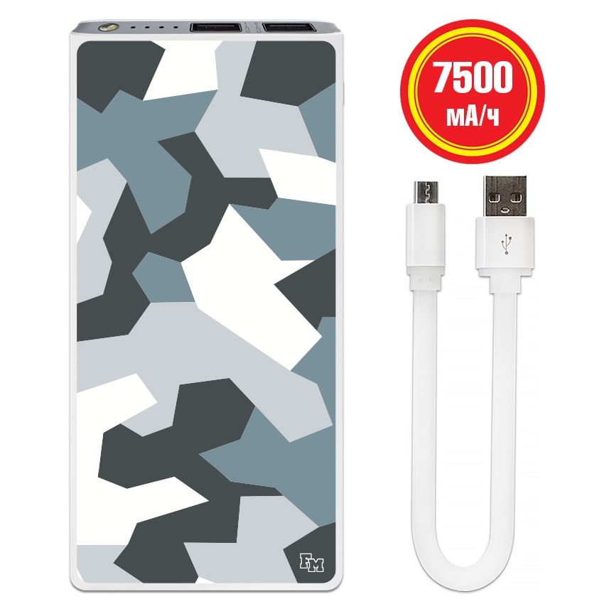 

FM Универсальная мобильная батарея Камуфляж 7500 mAh (E189-07)