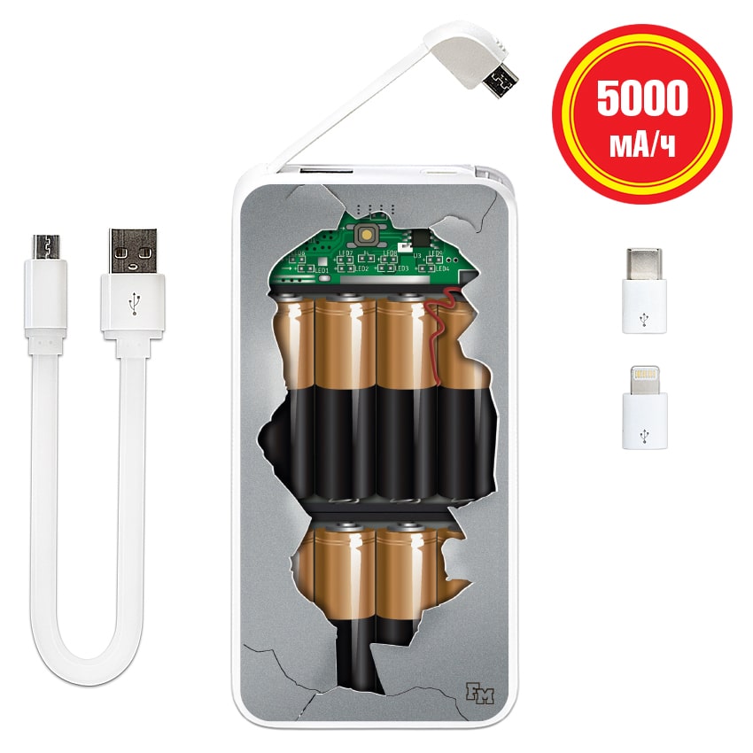 

FM УМБ (повербанк) с принтом Внутри 5000 mAh (E505-37)