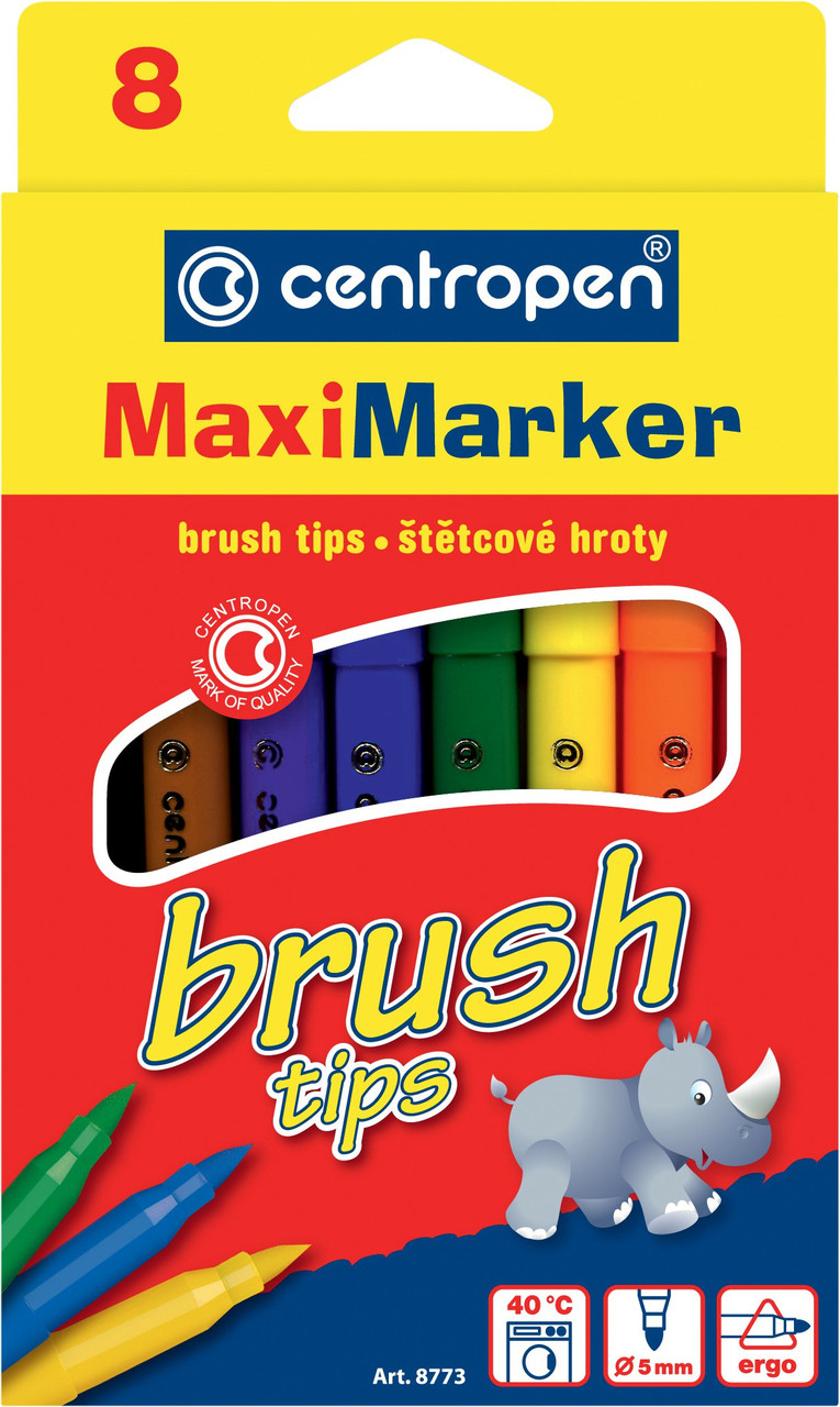 

Фломастеры Centropen Brush, набор 8 шт. 8773/08