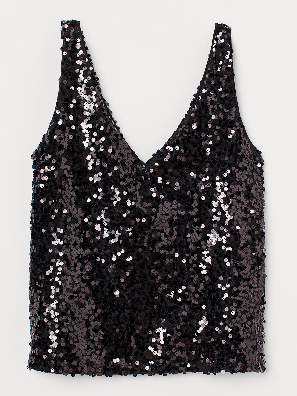 

Топ H&M 2207-9125472 XS Черный пайетки