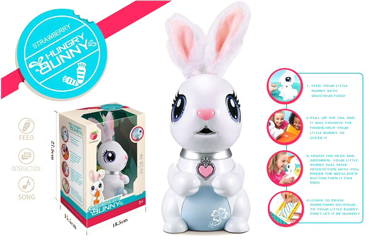 

Интерактивная игрушка Голодный кролик Strawberry (C6) (121298)