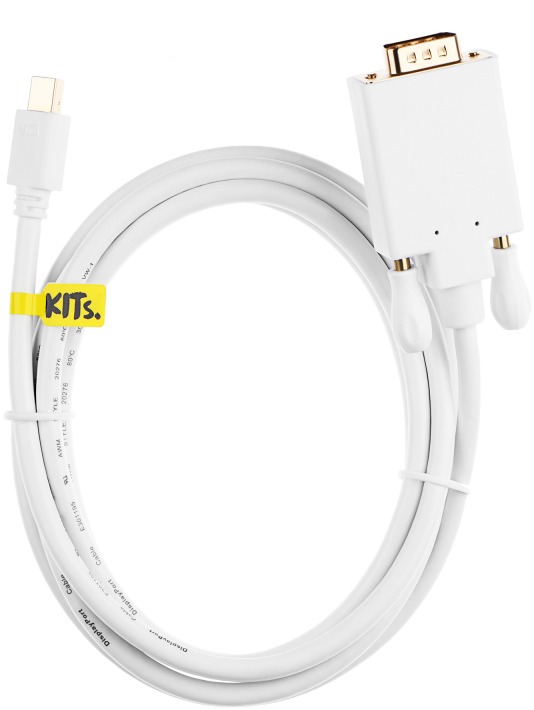 

Кабель KITs MiniDisplayPort - VGA(AM/AM) 2 м White (KITS-FL-003)