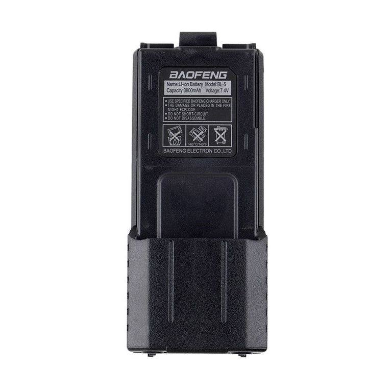 

Усиленная аккумуляторная батарея 3800Mah для рации Baofeng UV-5R (AKB-3800)