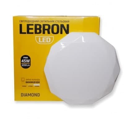 

Светодиодный светильник LEBRON L-CL-DIAMOND Max 45W 3000K-6500K 3200Lm