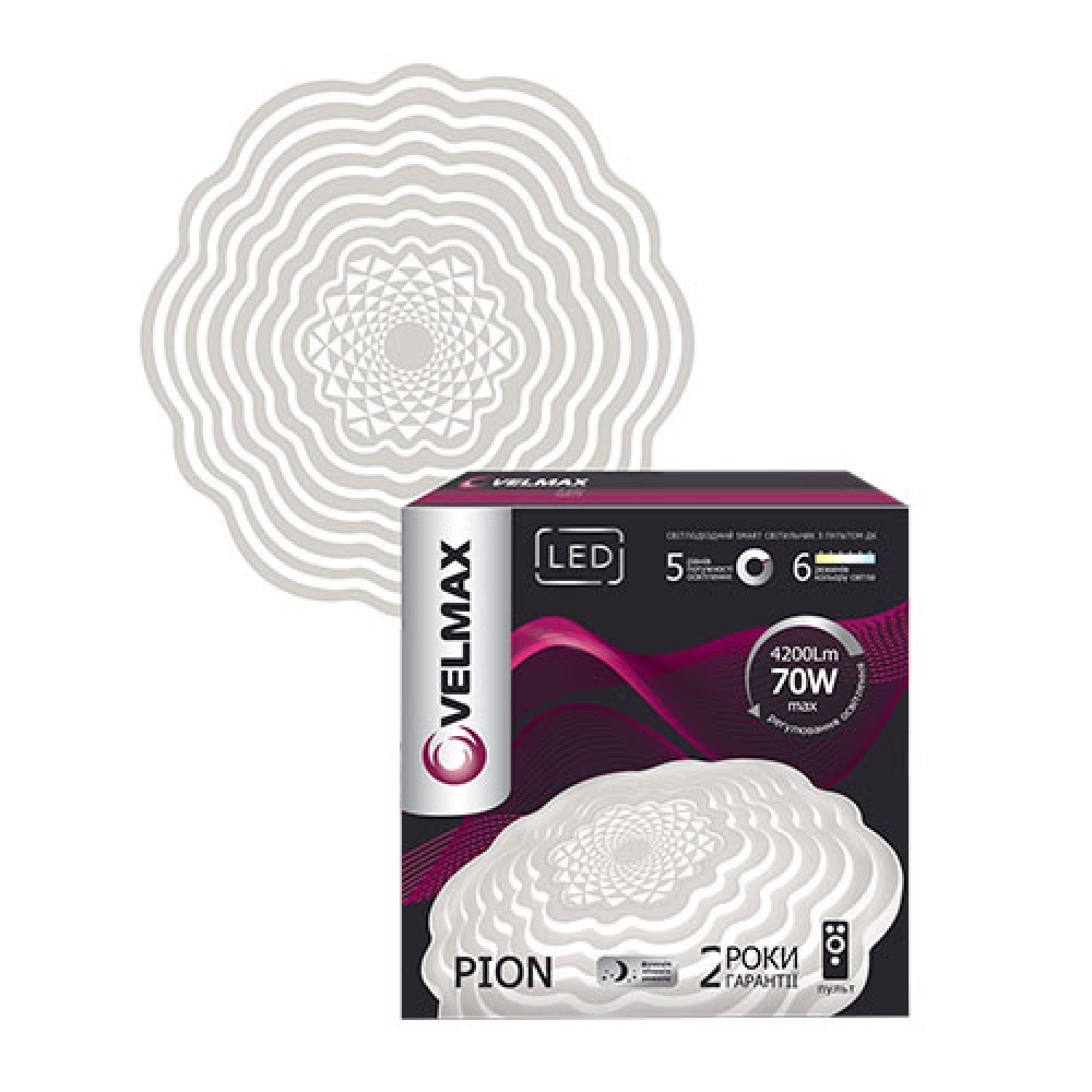 

Светильник светодиодный VELMAX V-CL-PION 70W Smart 3000K-6500K 4200Lm с пультом ДУ