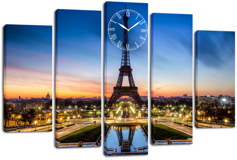 

Модульная картина с часами DK Place 80x120 см (m5c-chf46)