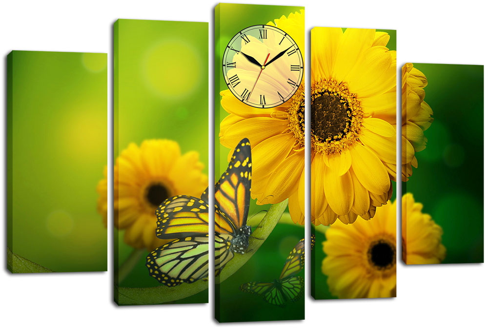 

Модульная картина с часами DK Place 80x120 см (m5c-chf11)