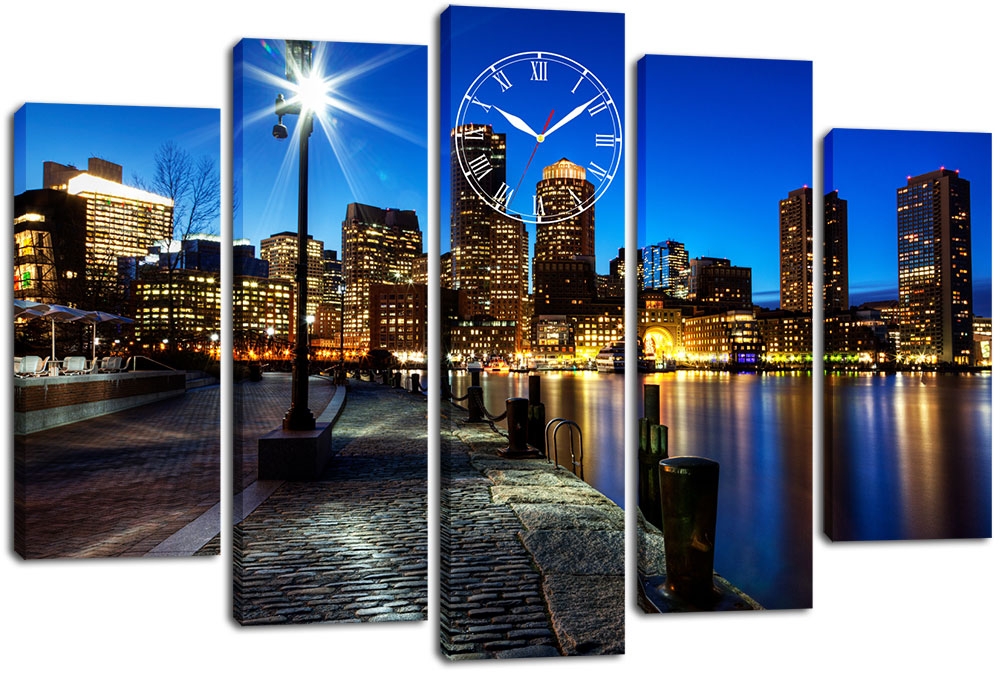 

Модульная картина с часами DK Place 80x120 см (m5c-chf9)