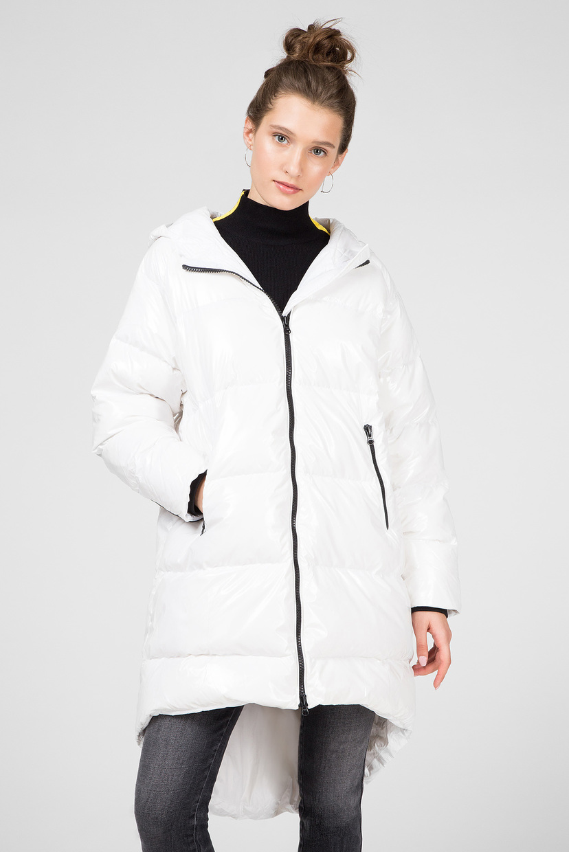 

Женский белый удлиненный пуховик Preppy S PWOUTPWR0010