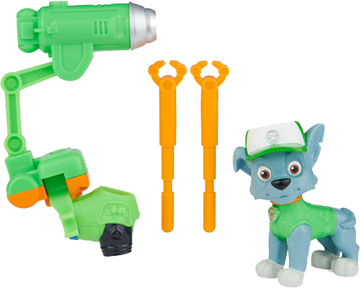 

Коллекционная фигурка Spin Master Paw Patrol Щенячий патруль в кино: щенок Рокки с механической функцией (SM16655/8913)