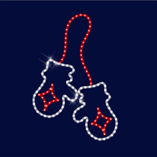 

Мотив светодиодный новогодний "Рукавички" Lumiere 1м*0.7м