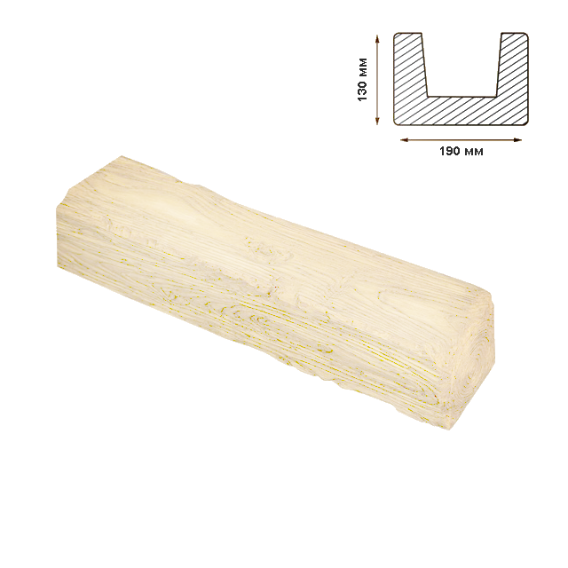 

Балка Decowood рустик 13х19см белая