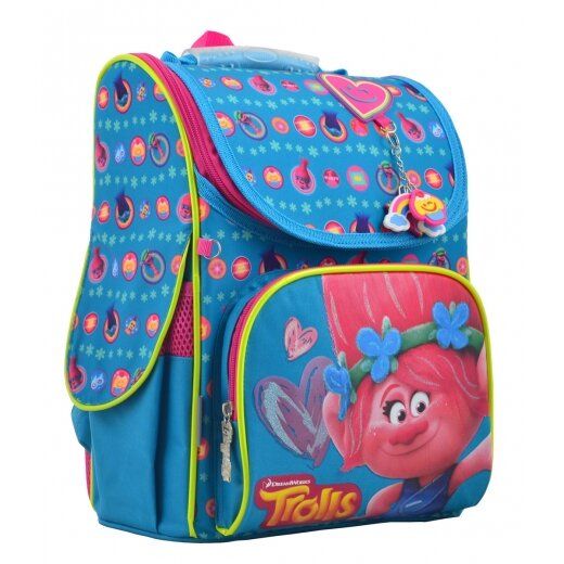

Рюкзак шкільний каркасний 1 Вересня Trolls turquoise H-11 (555162)