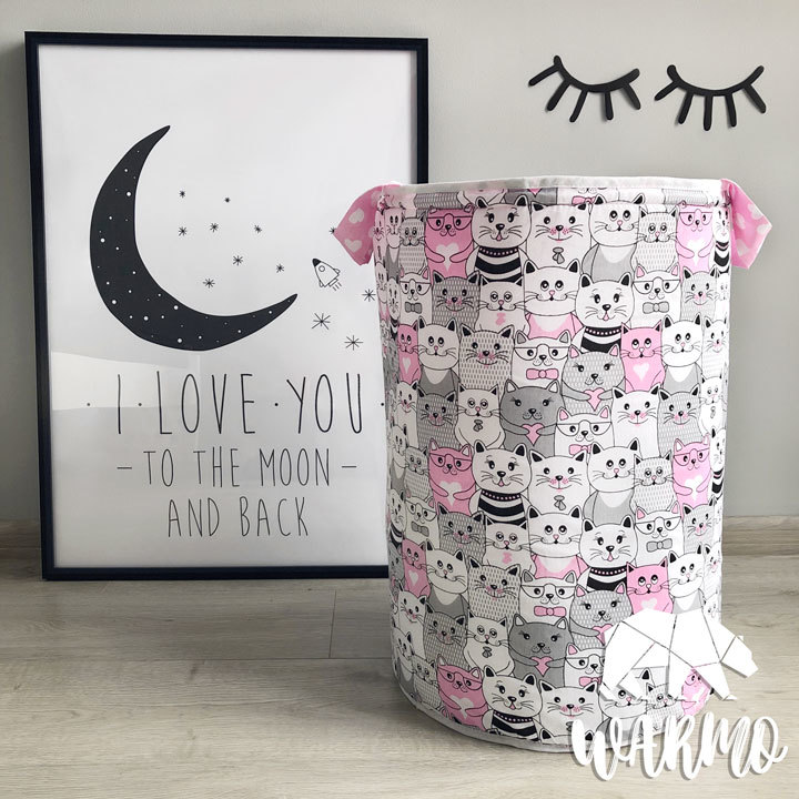 

Корзина для игрушек Warmo Розовые Котики ()