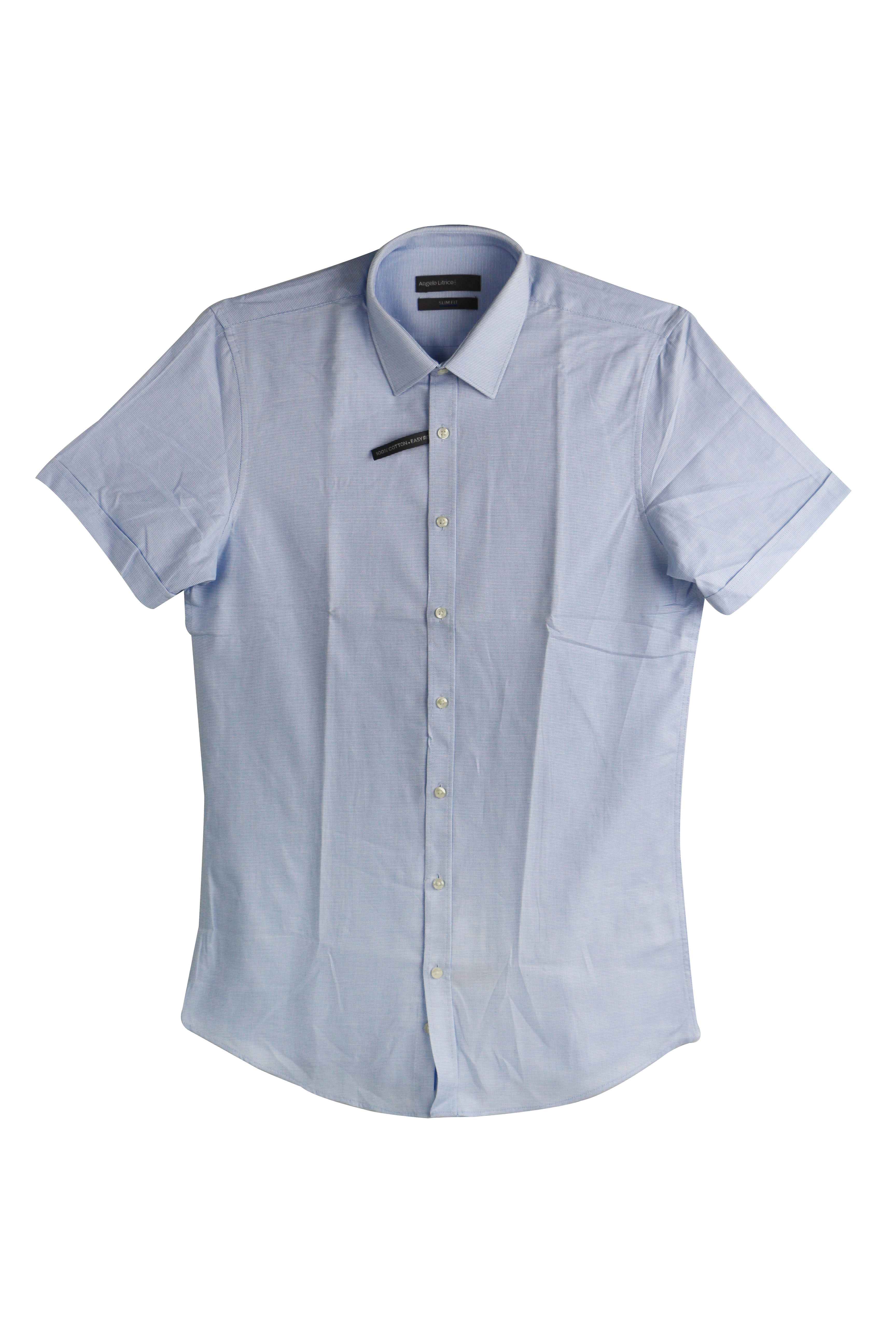 

Мужская рубашка с коротким рукавом SLIM FIT C&A (/) голубой-белый WE-550225, Мужская рубашка с коротким рукавом SLIM FIT C&A S(37/38) голубой-белый WE-550225