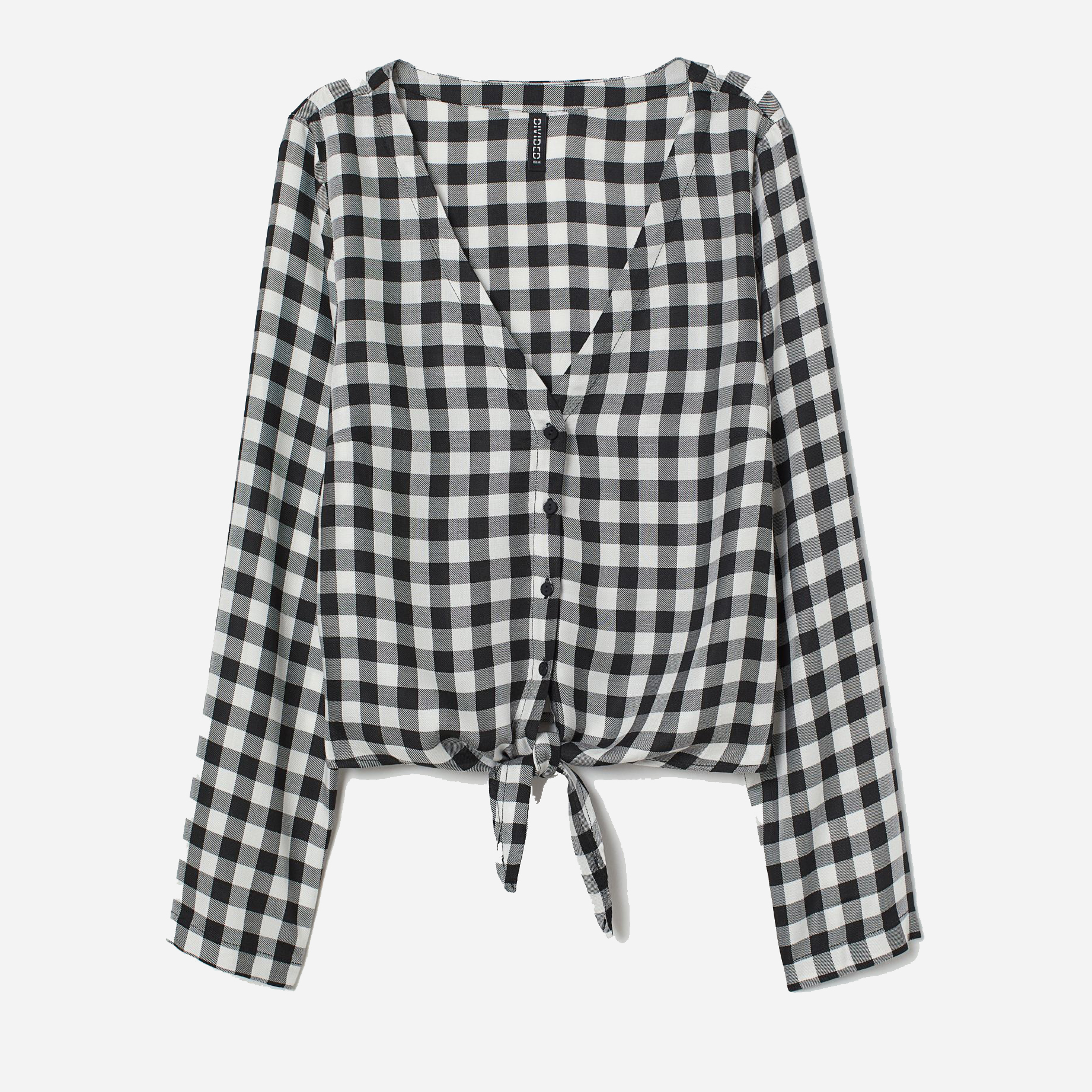 

Блузка H&M 707-6958579 38 Черная с белым