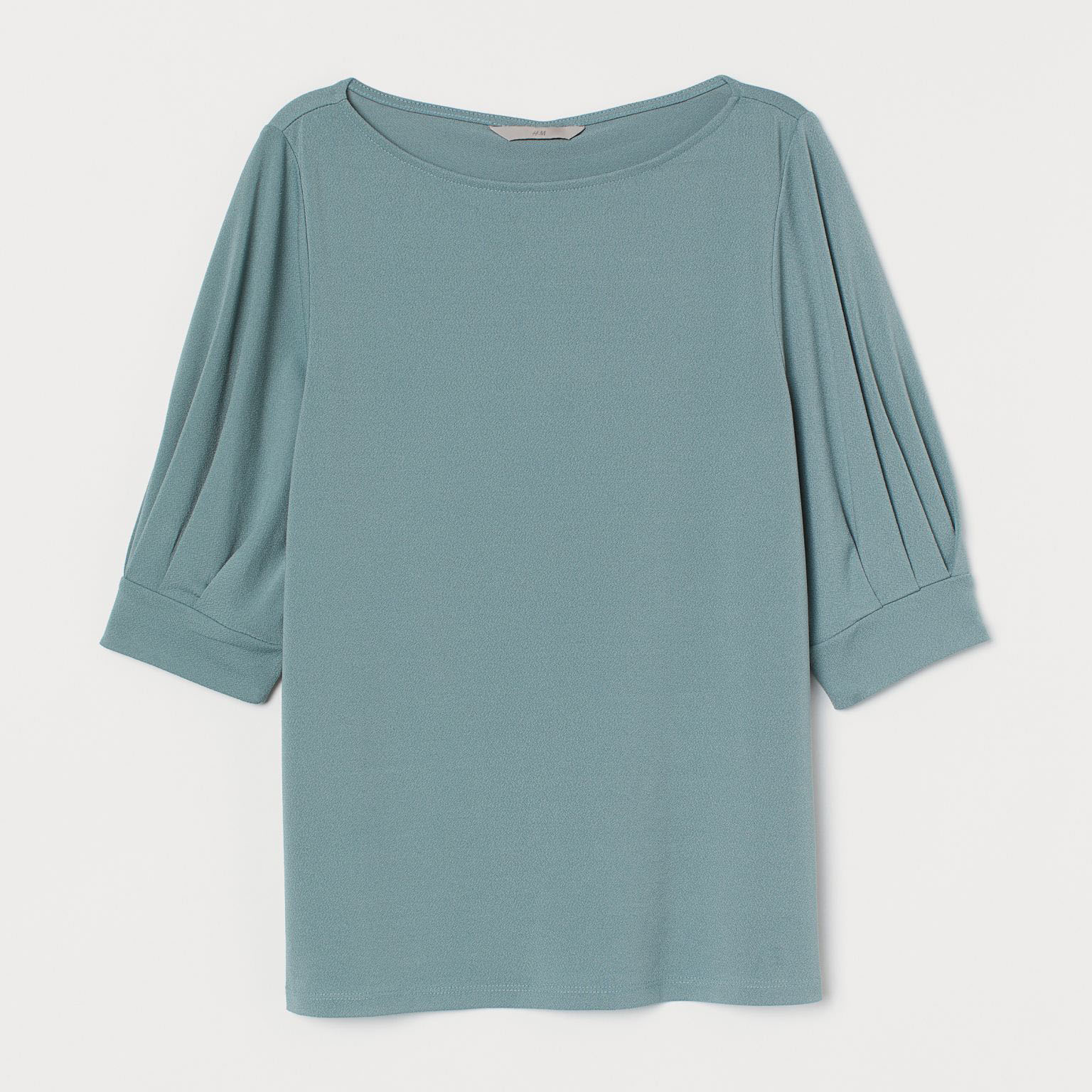 

Блузка H& 807-6640741  Бледно-бирюзовая, Блузка H&M 807-6640741 M Бледно-бирюзовая