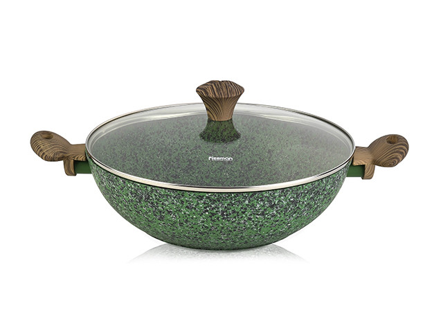 

Сковорода Fissman WOK Malachite 30х9см алюминиевая с каменным антипригарным покрытием (4309)