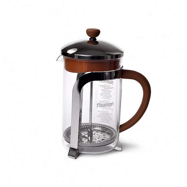 

Френч-пресс Fissman Cafe Glace 15х11х23.5см/1л Стальной (9057)