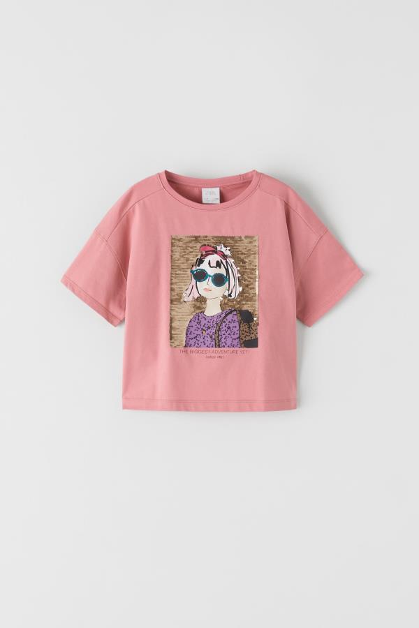 

Футболка ZARA ПД12-5182 рожевий 152
