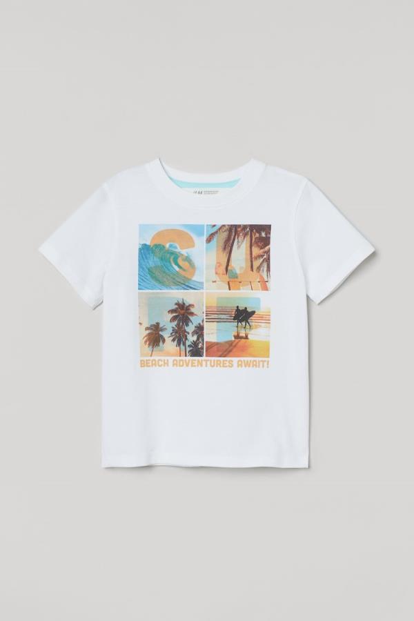 

Футболка H&M ПХ12-5299 білий 122-128