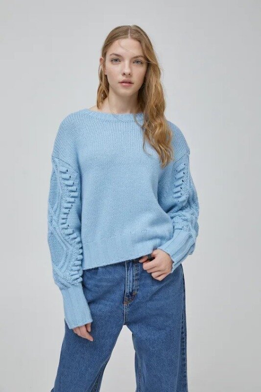 

Свитер Pull & Bear 9553/446  Голубой, Свитер Pull & Bear 9553/446 S Голубой
