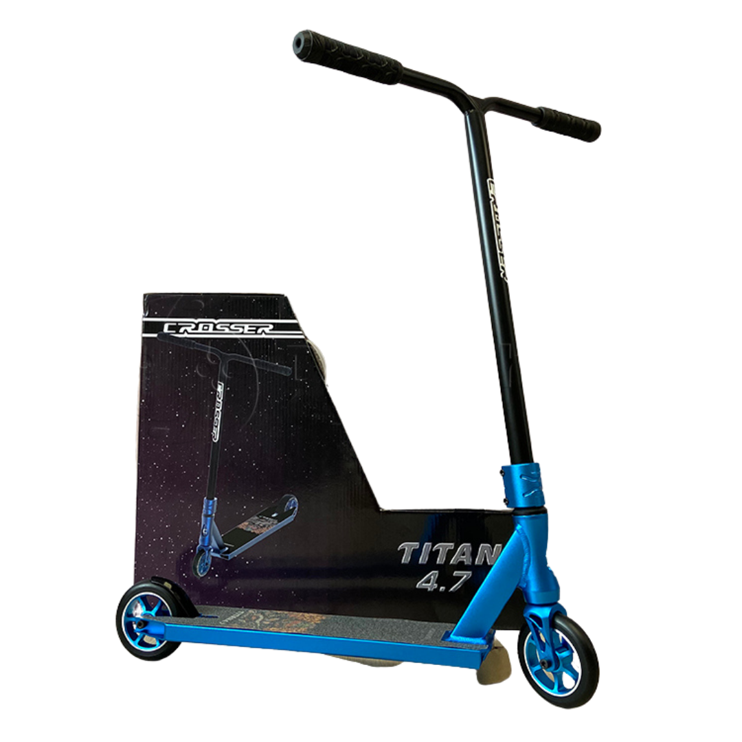 

Трюковый самокат Crosser Titan 4.7 110 mm синий