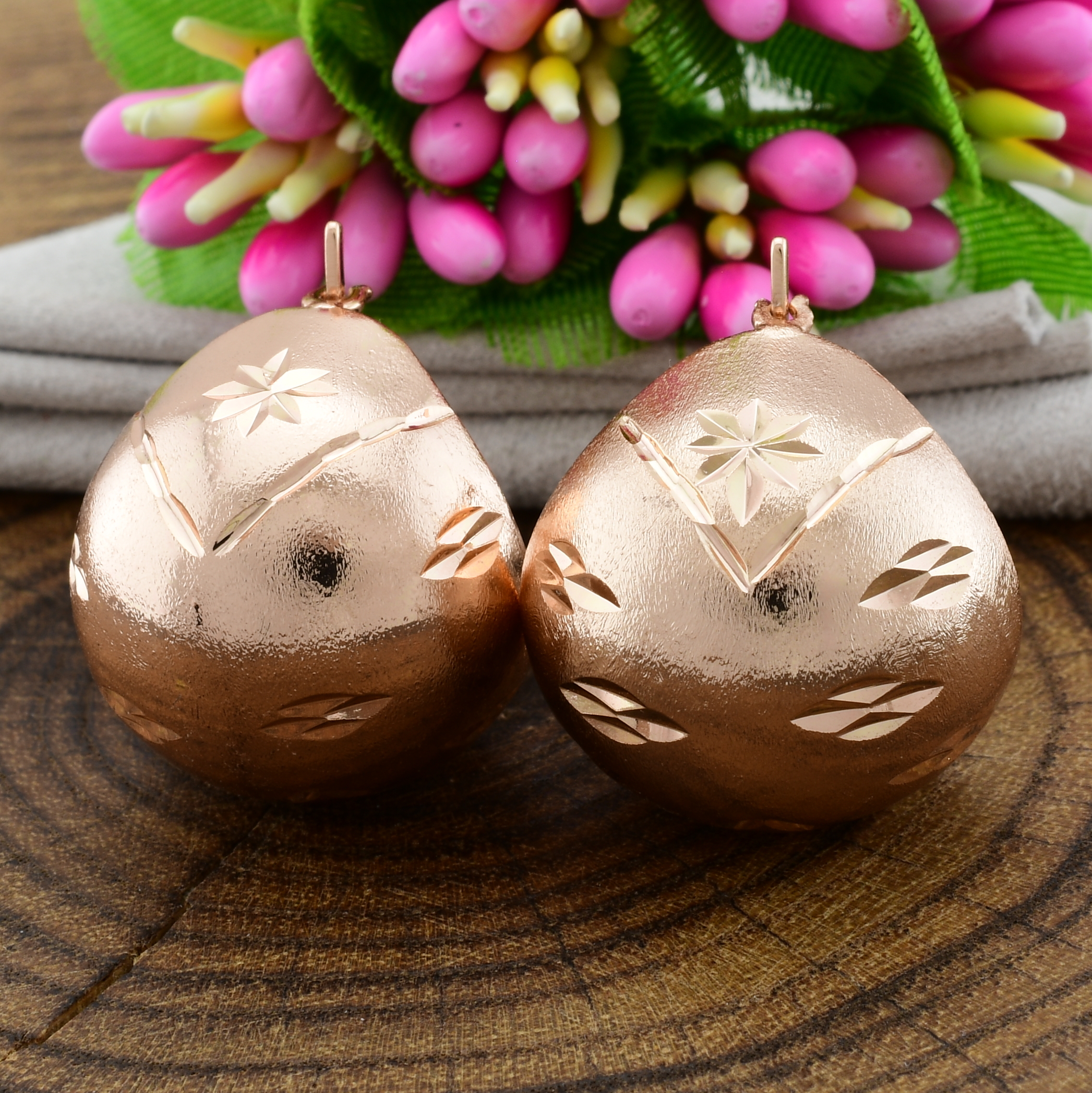 

Серьги Xuping 27531 размер 20х20 мм вес 5 г позолота 18К