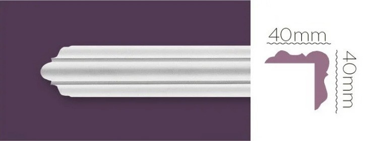 

Плинтус угловой Home Decor 1211 (40x40)мм
