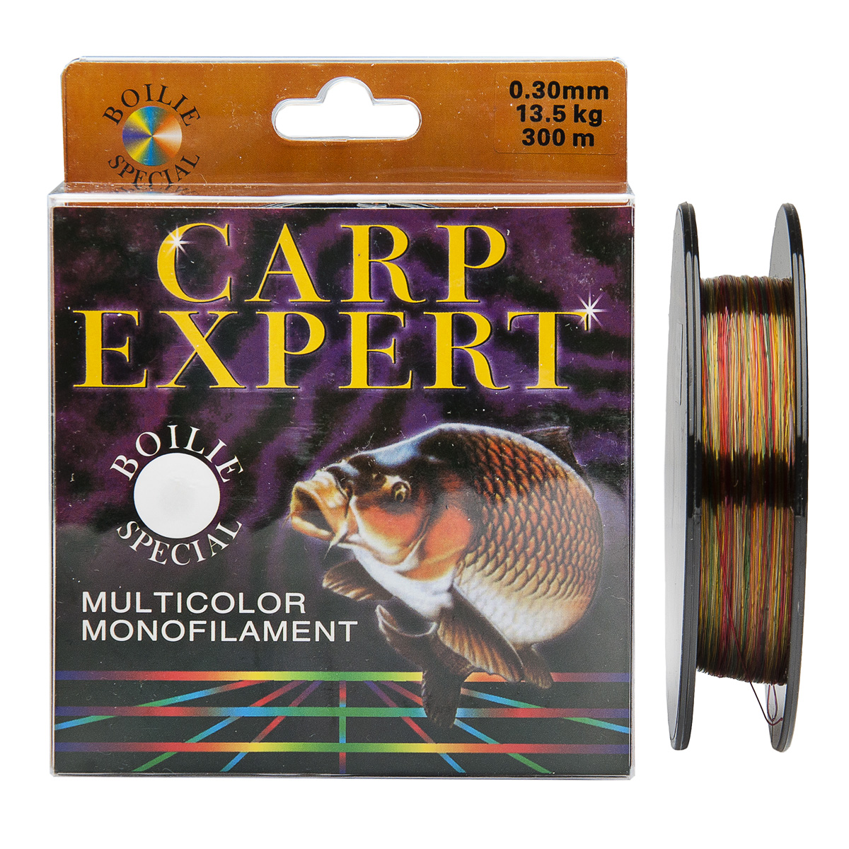 

Леска для карповой рыбалки Carp Expert 300 метров 0.30 тест 13.5 кг разноцветная