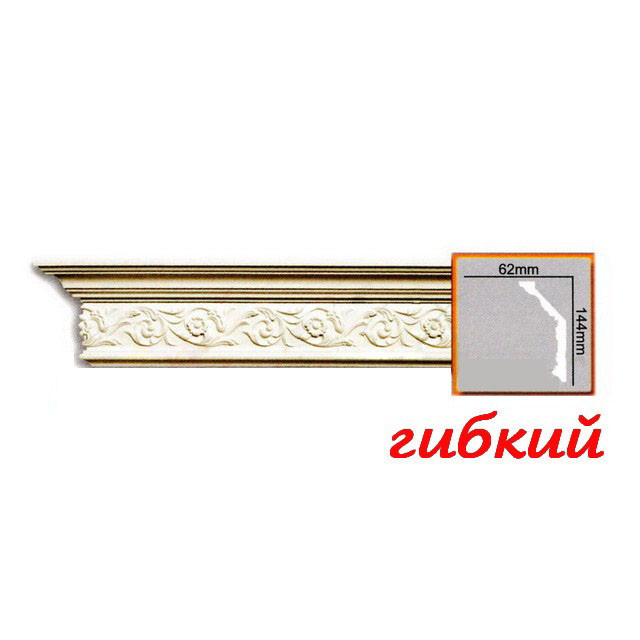 

Карниз Gaudi гибкий C126F (144x62)мм