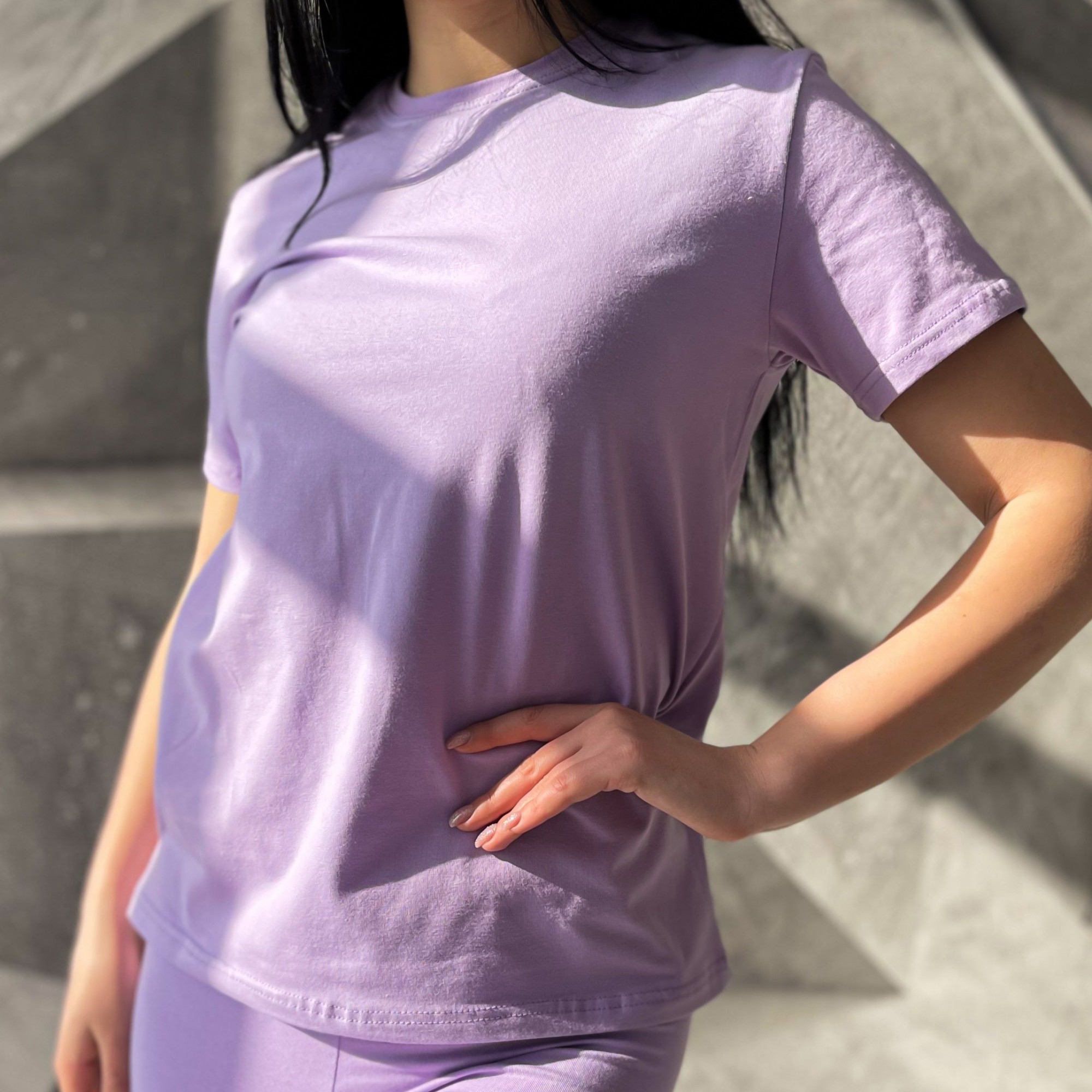 

Футболка BAYSHO базовая унисекс Кулирка S Лаванда (bk1401-600)