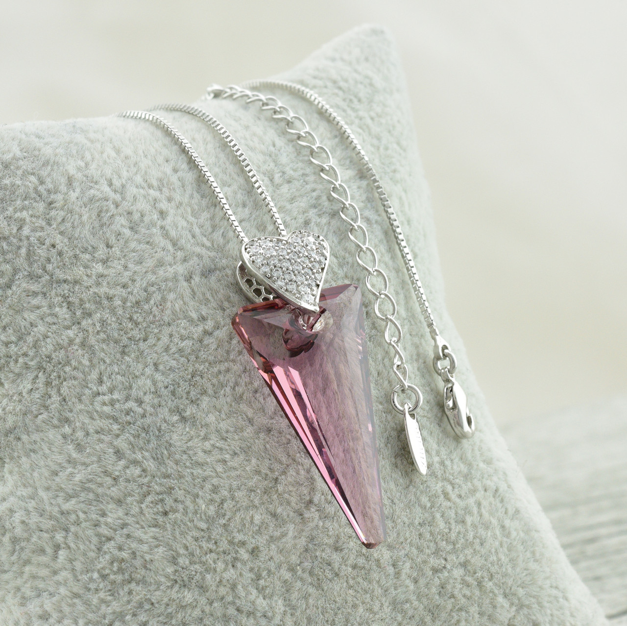 

Набор Xuping з кристалами Swarovski 87019 кулон 35х14 мм + ланцюжок 40+5 см світлий аметистовий позолота Белое золото