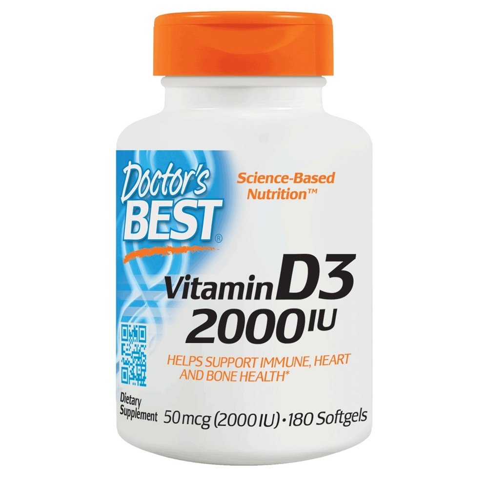 

Витамины Doctor's Best Vitamin D3 2000 IU 180 капсул (4384302042)