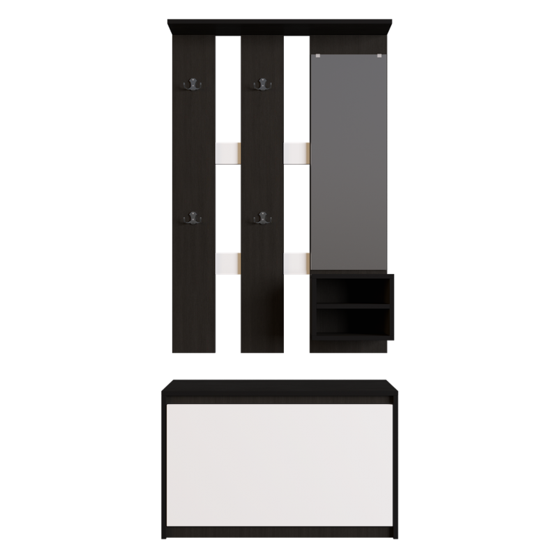 

Прихожая для дома Эверест Микс венге/белый