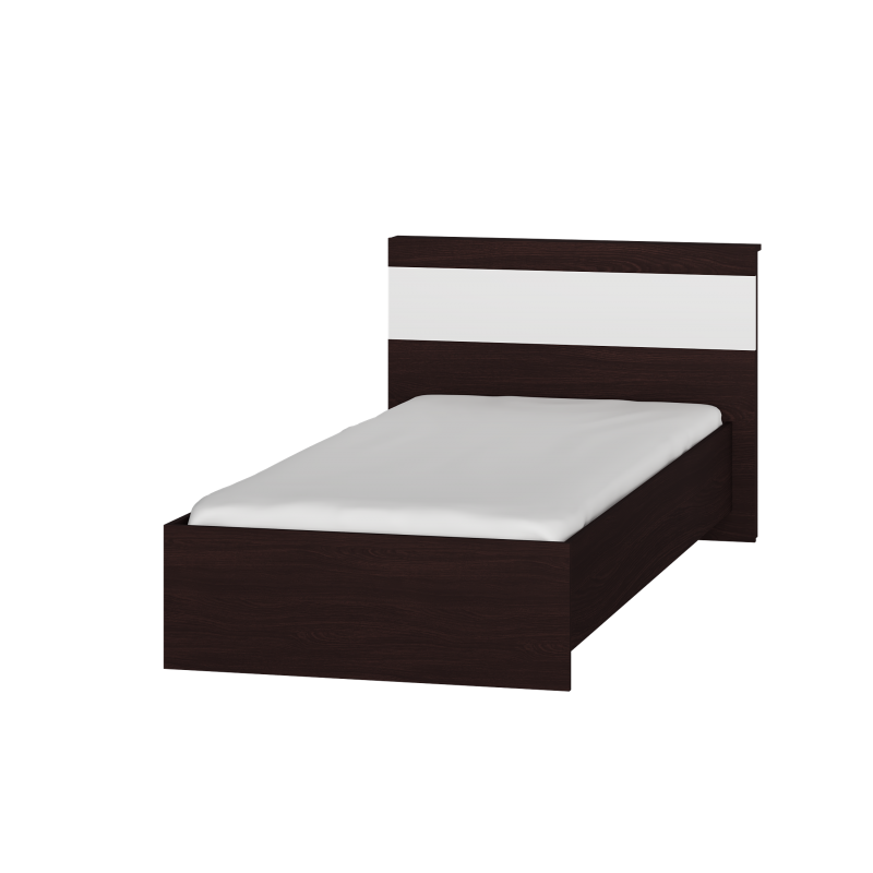 

Кровать односпальная Эверест Соната-900 венге/белый